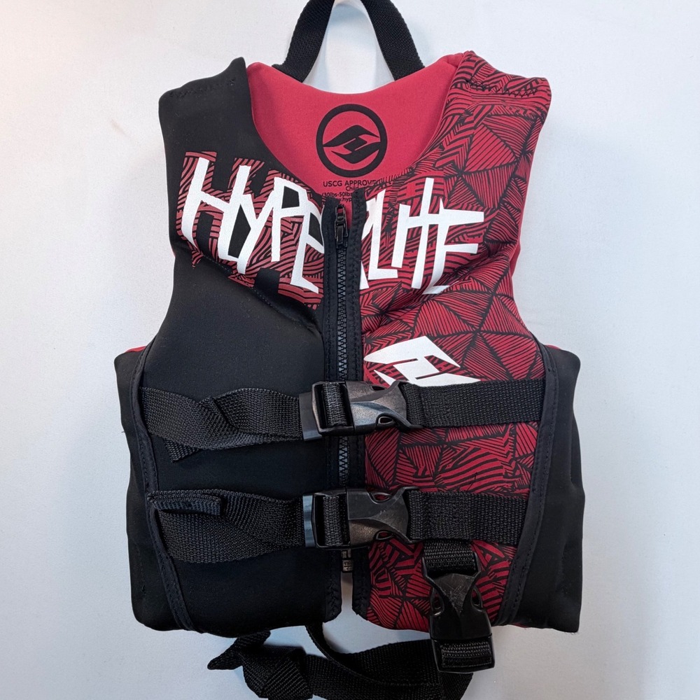 Hyperlite Child Life Jacket Vest 30-50 lb USCG Type III Red Black Model 1223